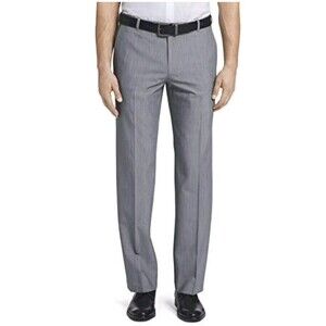 Van Heusen Flex Dress Pants Size 32x32 Gray Color Flat Front Straight